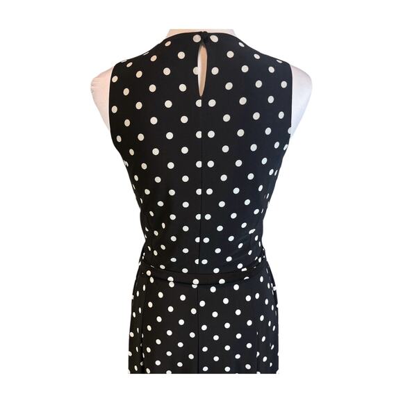 Lauren Ralph Lauren Polka Dot Midi Dress 12 Classic Vintage Inspired cocktail - Picture 7 of 9